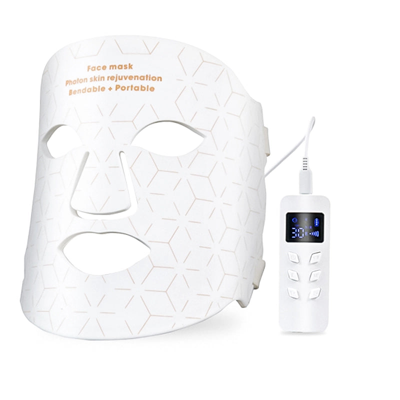 Cavinoo LED Face Mask with digital display on a white background