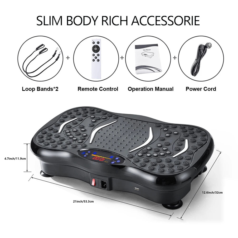 Elarvo Vibrating plate with accessories on a white background