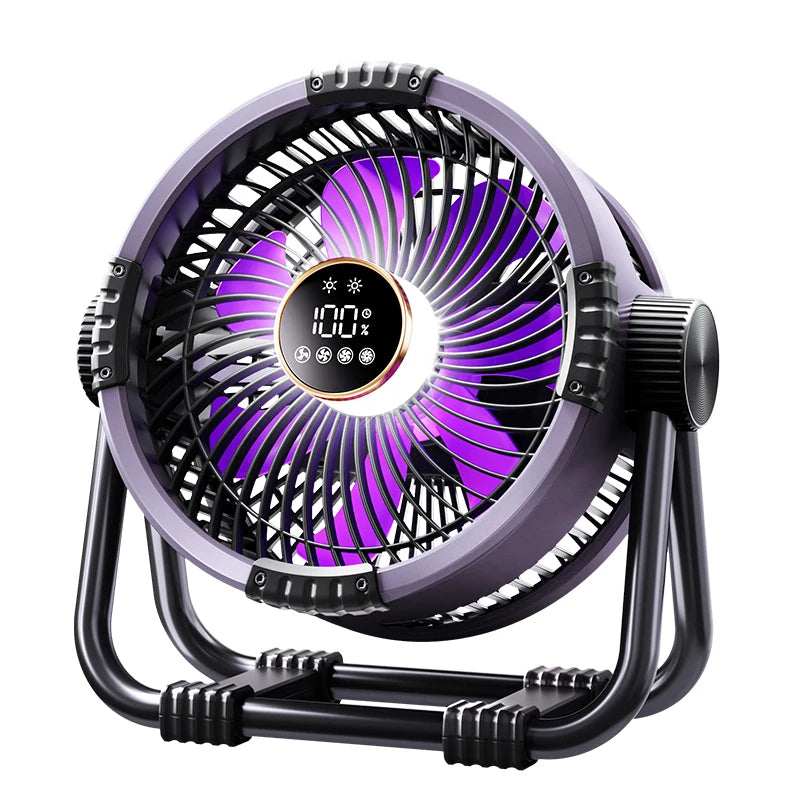 WyniDora Fan fan with digital display on a white background
