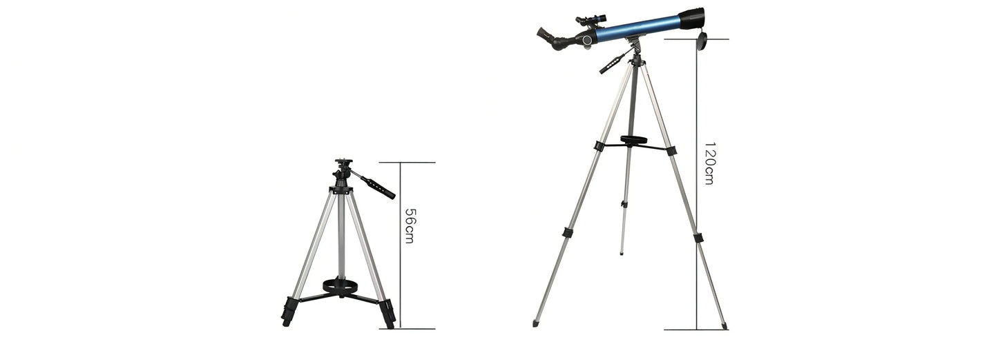 korons Telescope with tripod on a white background