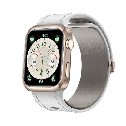 AEGVITA D6 Blood Pressure Smartwatch with a white band on a white background