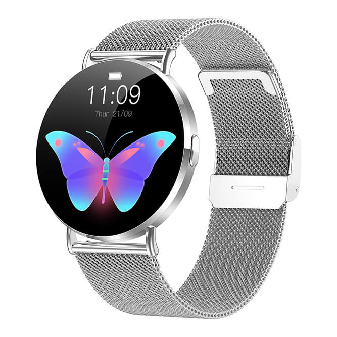 Aegis KM88 Smartwatch Elegance Meets Intelligence - Silver full metal ultra-thin 1.32in AMOLED dynamic 3D watch face