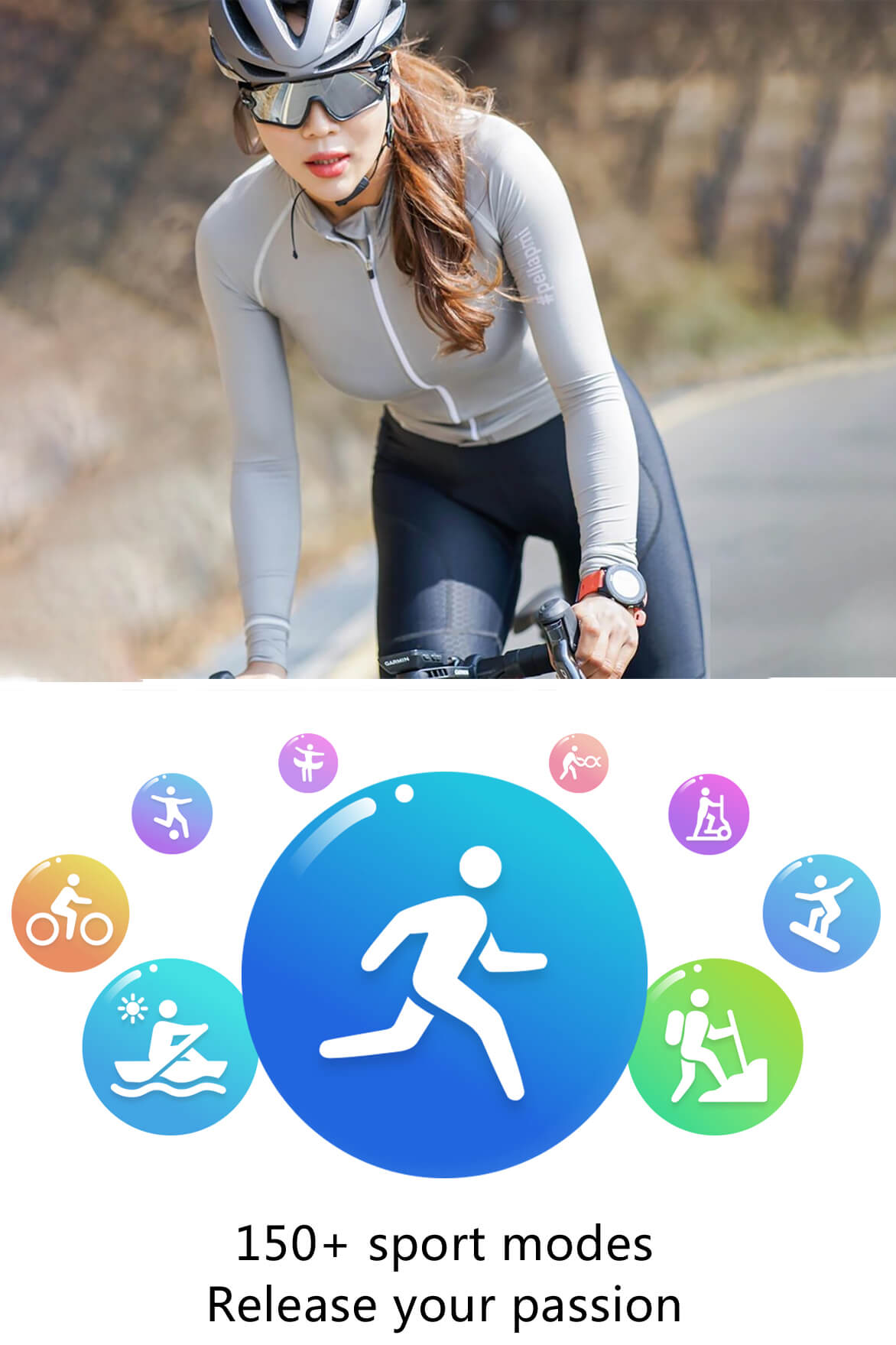 Aegis KM88 Smartwatch multisport mode - 100+ training modes with GPS distance and calorie tracking