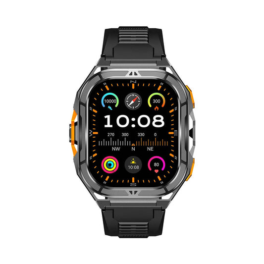 Aegis X5 GPS Sportswatch Square - Black with 1.96in AMOLED dual-frequency GPS and 530mAh battery