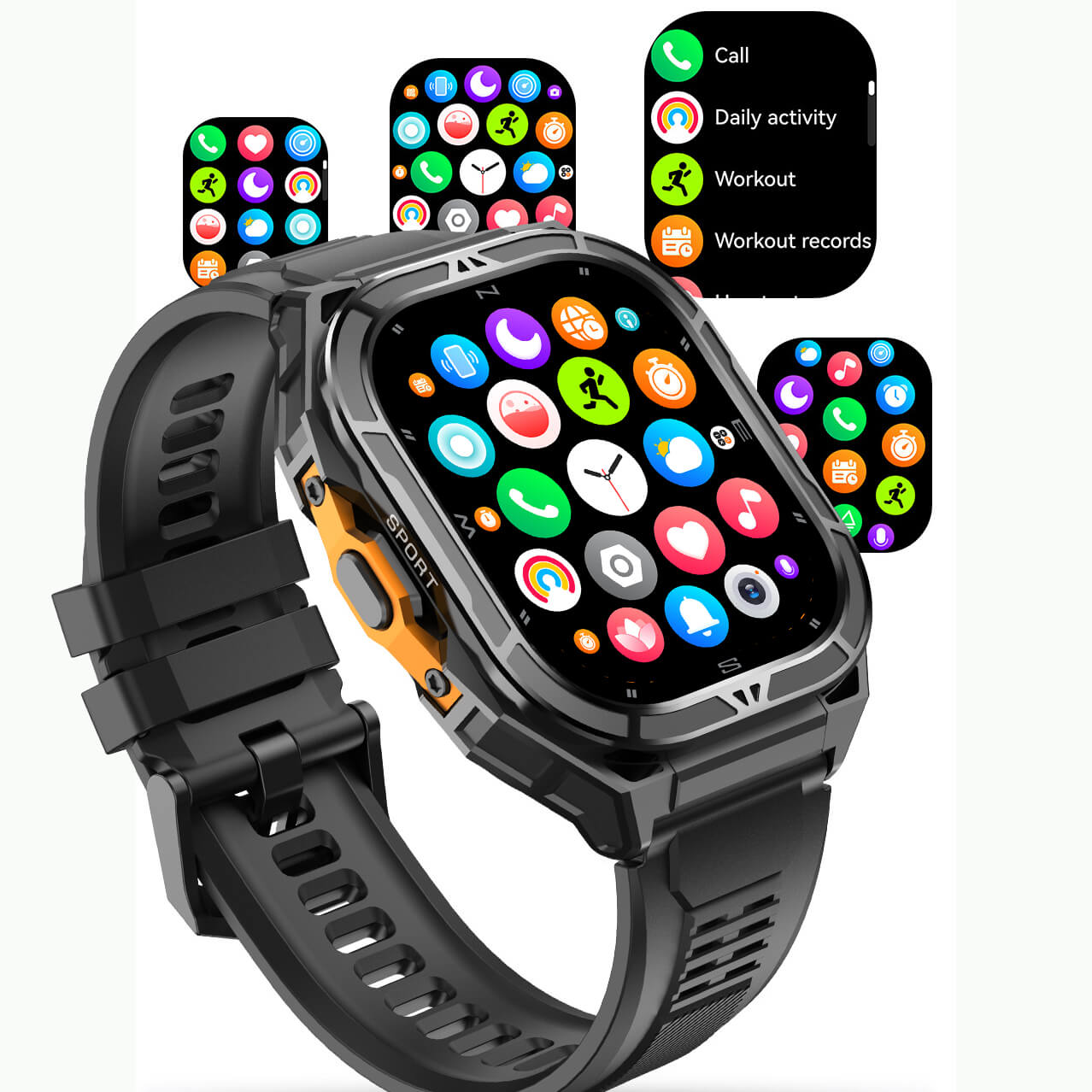 Aegis X5 GPS Sportswatch lifestyle shot 2 - worn during hiking with compass and altitude data visible