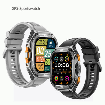 Aegis X5 GPS Sportswatch lifestyle shot - worn during outdoor running with GPS route tracking active