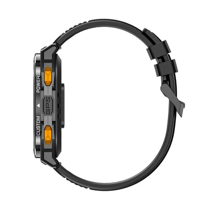 Aegis X5 GPS Sportswatch feature detail - dual-frequency 6-satellite GPS positioning system interface