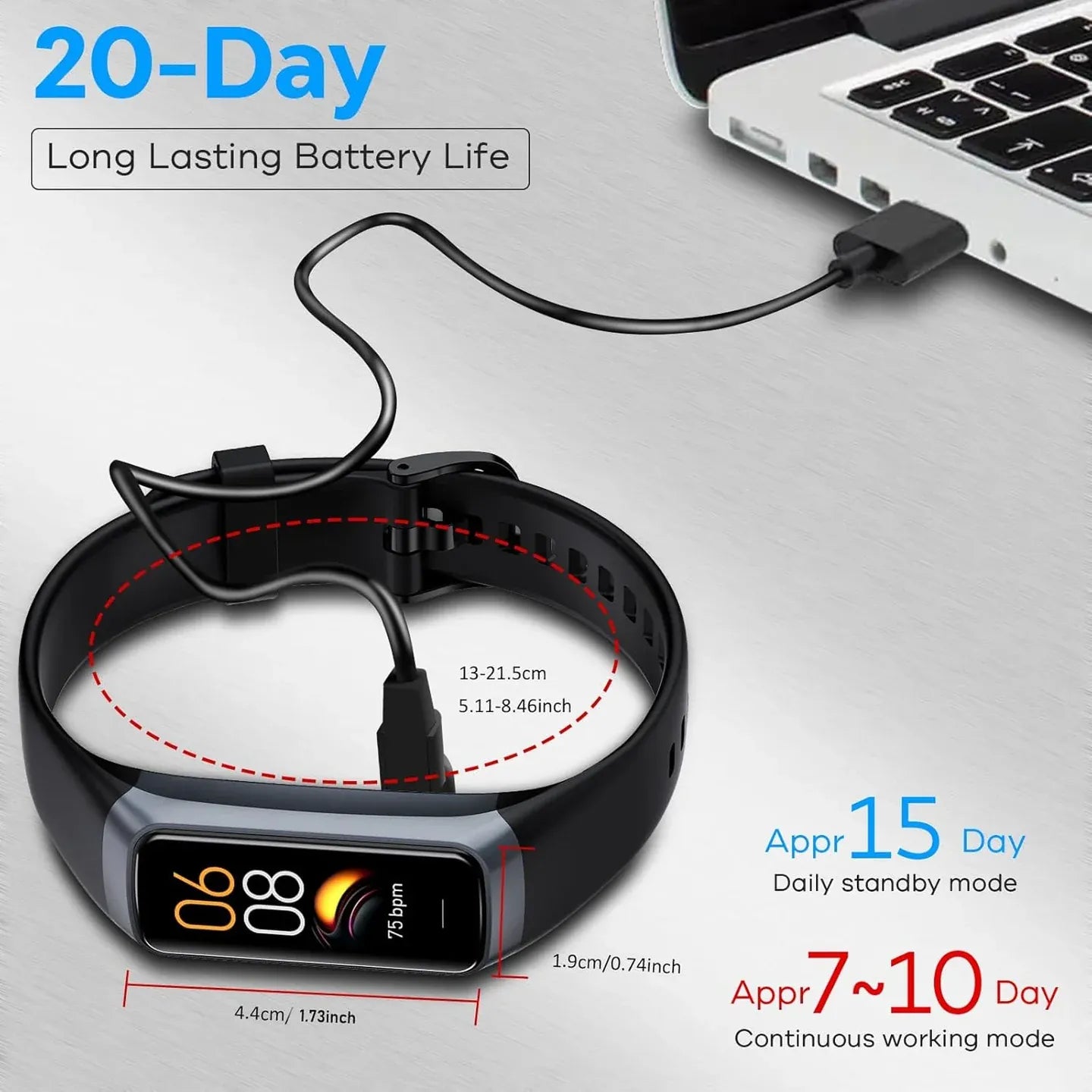 Aeqis Fitness Tracker battery 