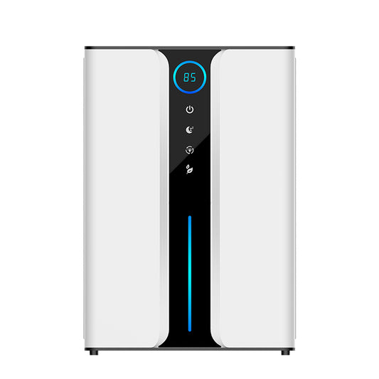 White Aerivax Dehumidifier with digital display on a white background