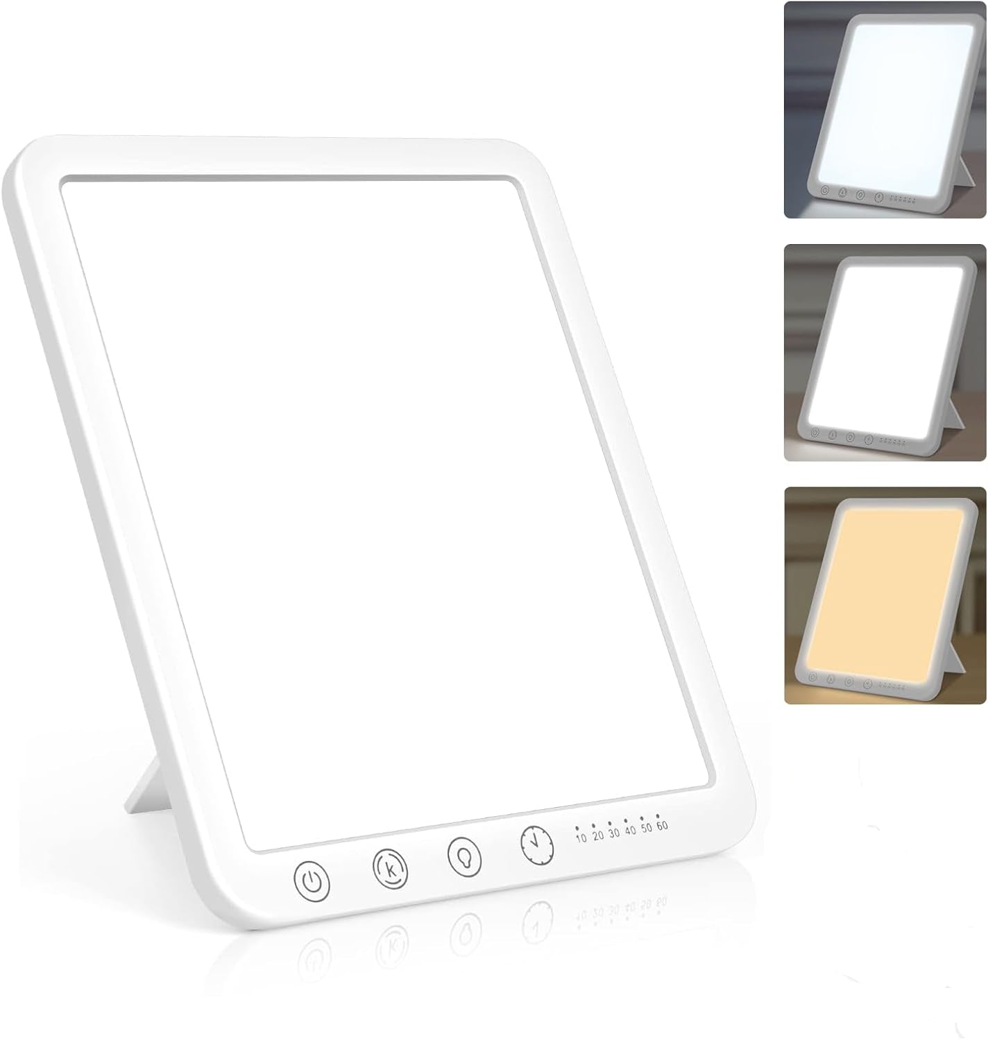 White light therapy Aerivax SAD Lamp with control panel on a white background