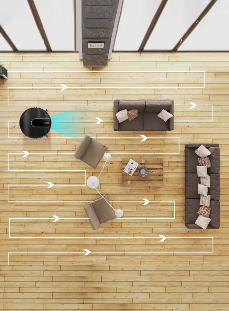AeroBot S7 Pro 2D map navigation portrait - intelligent partition zone cleaning detail
