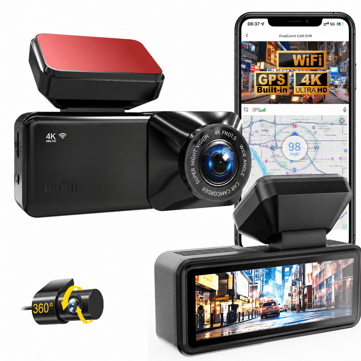 Ahalar Dash Cam Front and Rear