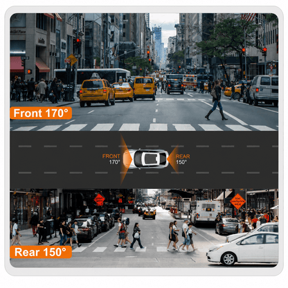 Ahalar Dash Cam 170 degree ultra-wide front view