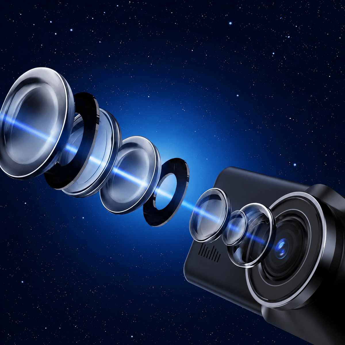 Ahalar Dash Cam 6-element A-plus grade optical lens