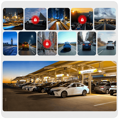 Ahalar Dash Cam continuous recording and parking protection