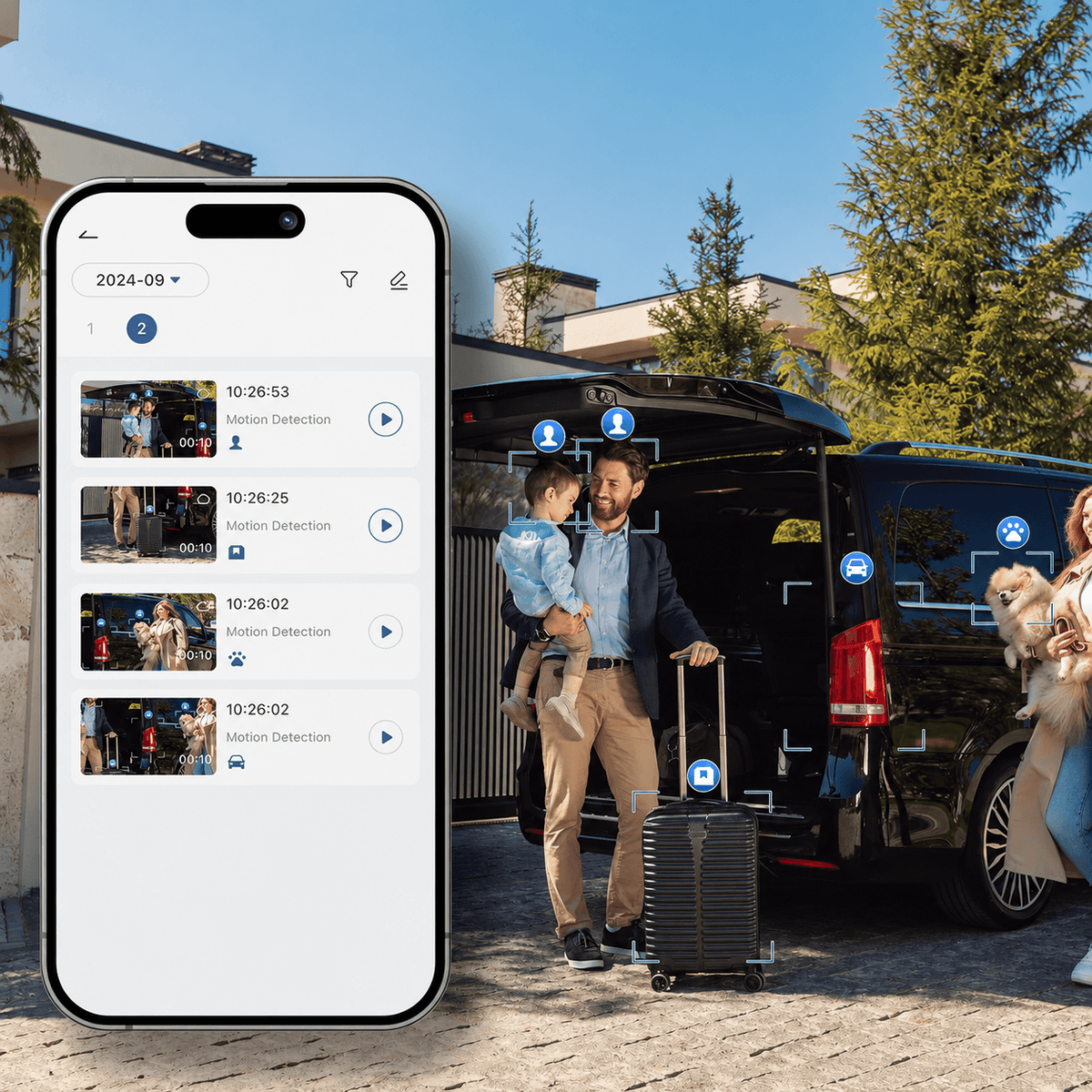 Ahalar Dual-Camera Video Doorbell AI smart detection