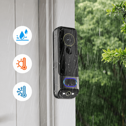 Ahalar Dual-Camera Video Doorbell IP65 all-weather protection