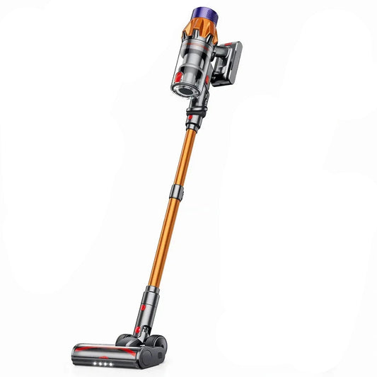 Airvax Vacuum cleaner with attachments and control panel on a white background