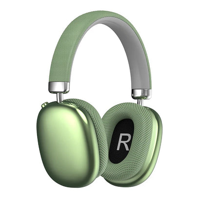 Green Audionex HiFi Stereo Wireless Headphones with a 'R' logo on a white background