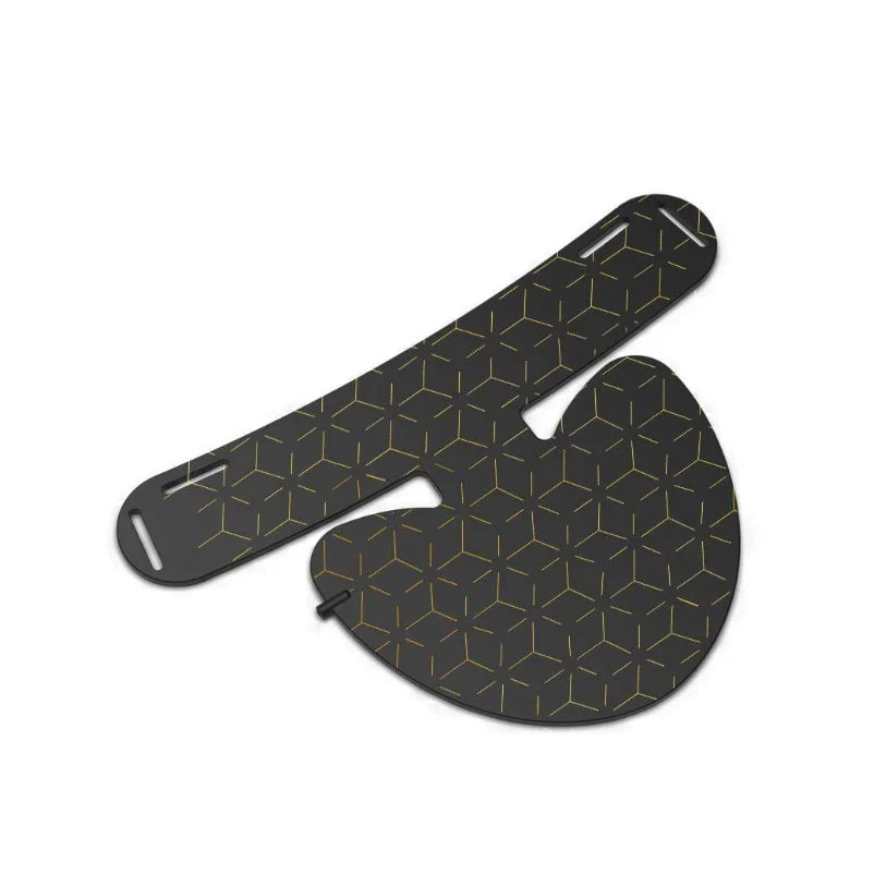 Black Aureline AureGlow Face LED Mask with geometric pattern on a white background