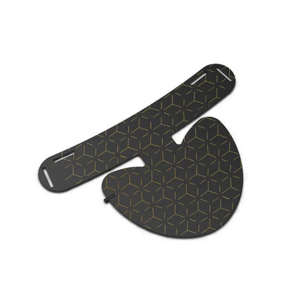 Black Aureline AureGlow Face LED Mask with geometric pattern on a white background