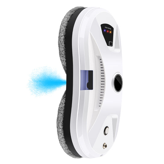 White Avinora Smart Window Cleaning Robot with gray circular component on a white background