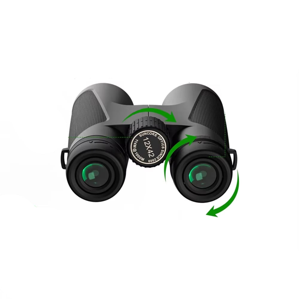BixCelix Binocular with a focus on the brand 'Runcore Optics' on a white background