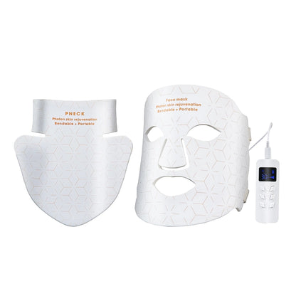 Cavinoo LED Mask mask with remote control on a white background