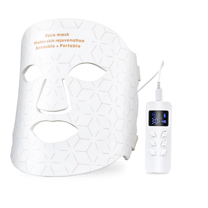 Cavinoo LED Face Mask with digital display on a white background