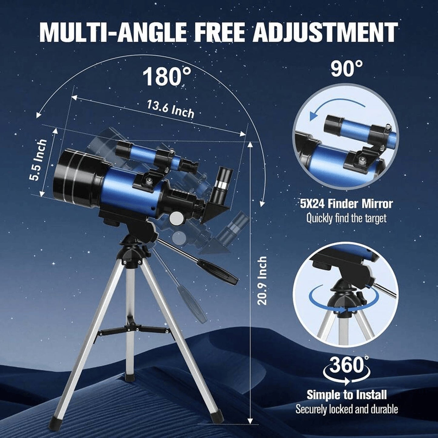 CelesNout Telescope angle 