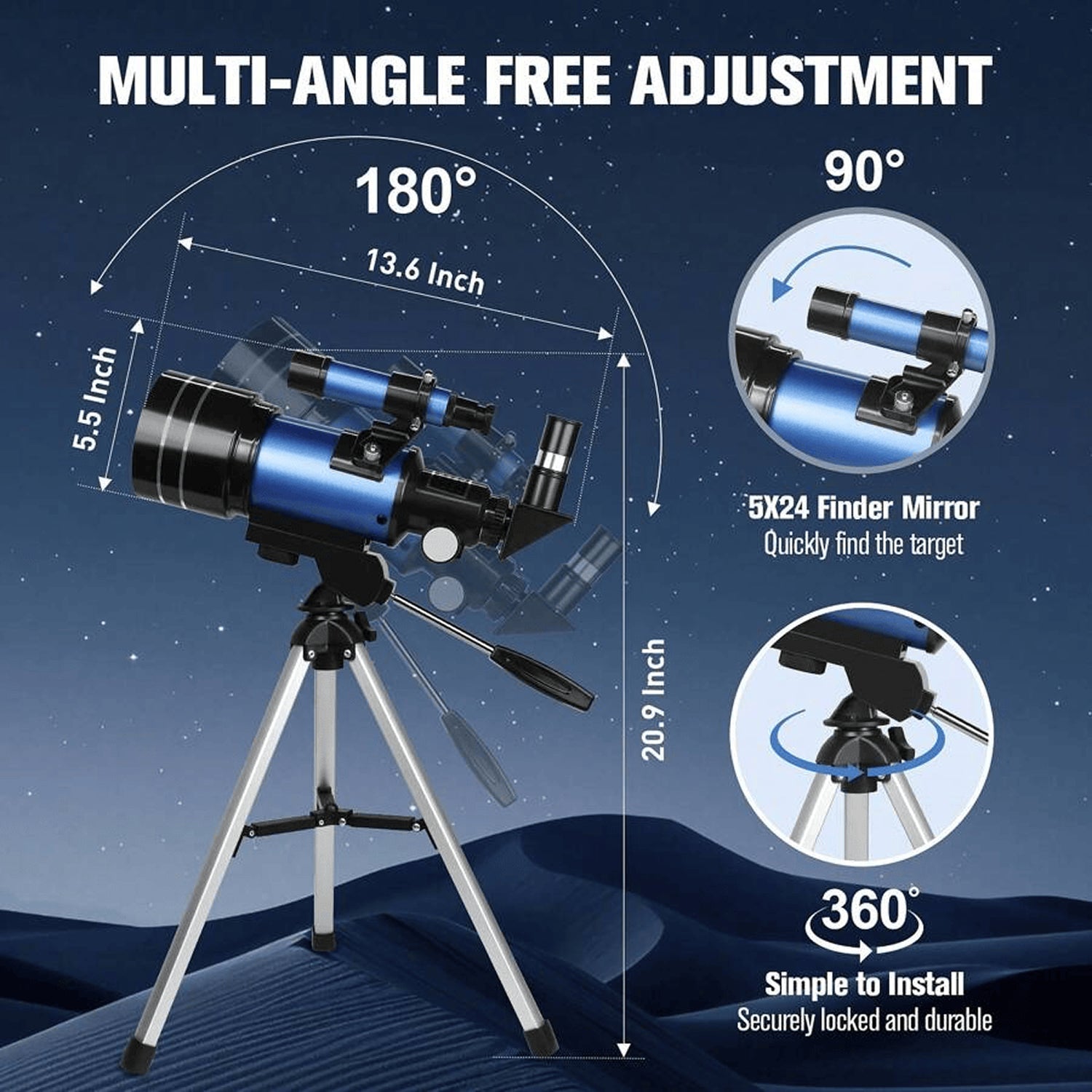 CelesNout Telescope angle 