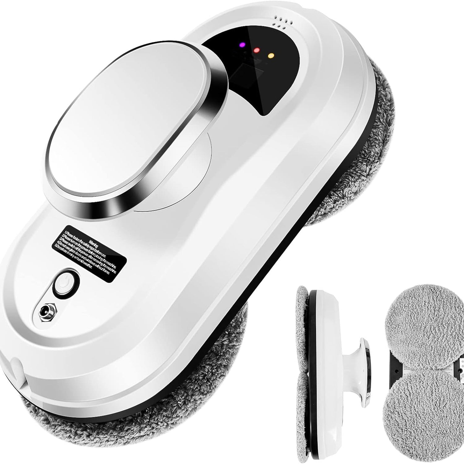 White ClasEvist Window Cleaning Robot with attachments on a white background