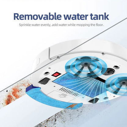 Mopping system with removable water tank on a white background