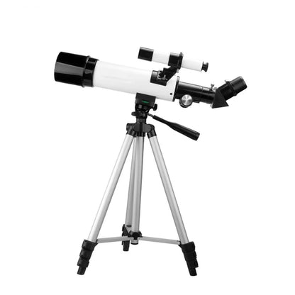Cosatro V2 Telescope with a tripod on a white background
