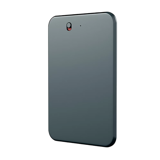 Dark gray EchoScrib AI Note Taker back cover on a white background