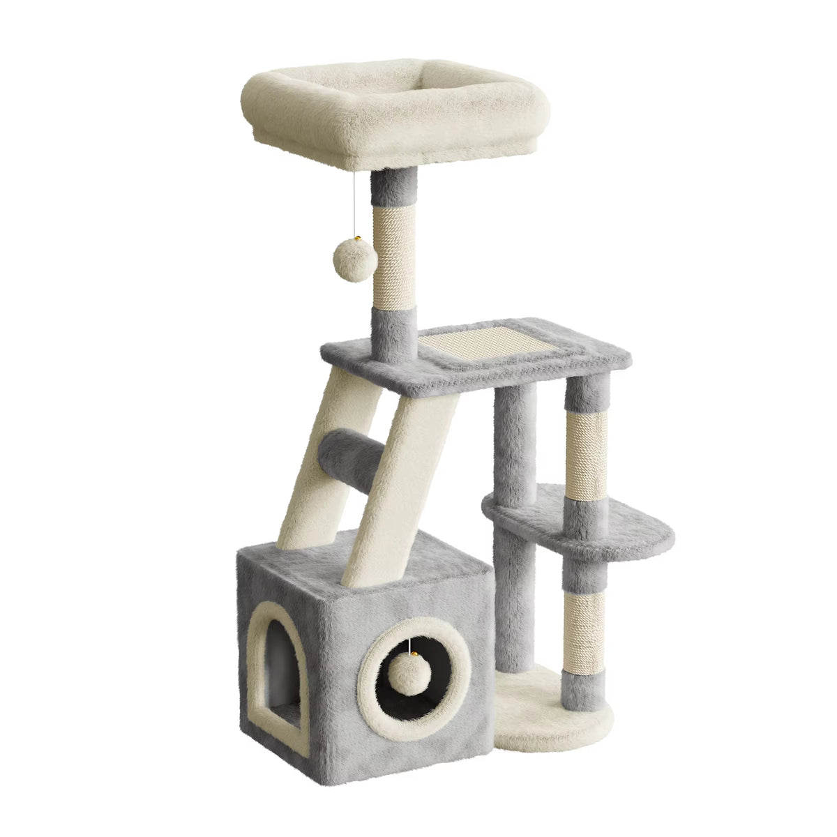 Elarvo Cat Tree - 208cm-light gray
