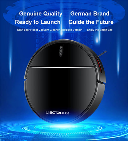 Elarvo M7S Robot Vacuum with LIectroux branding on a blue background