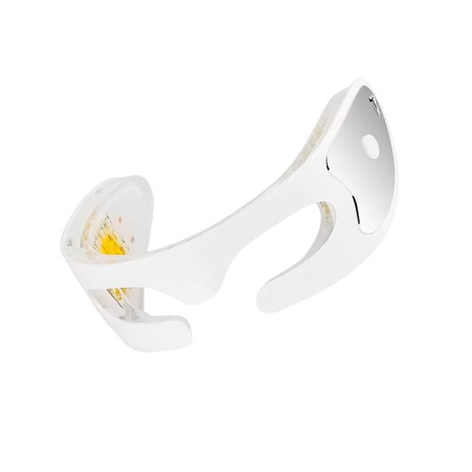 White Eyviola Eye Massager with a yellow component on a white background