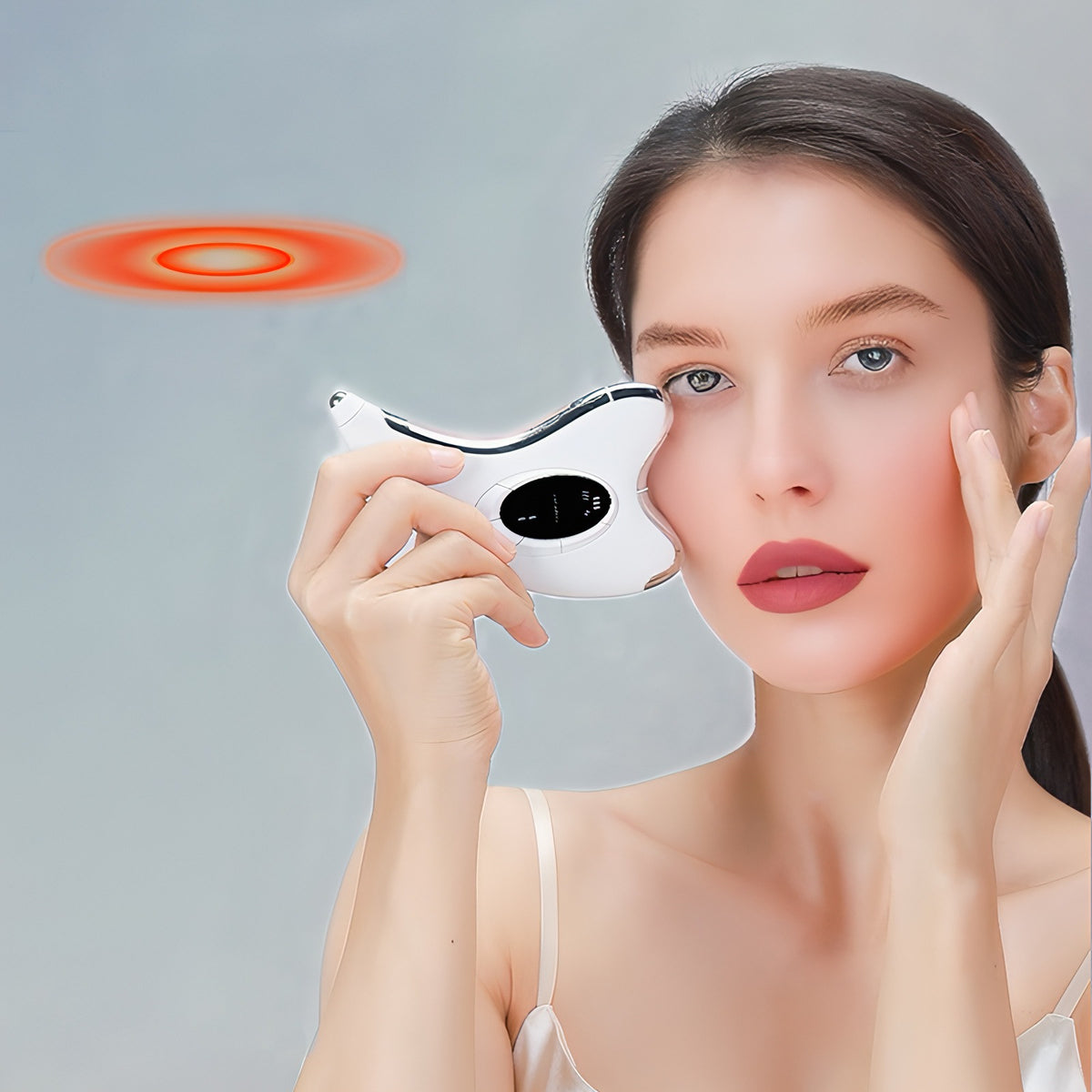 Fenzora Face Massager EMS vibration and orange light lifting mode