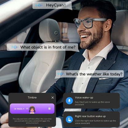 Fenzora Smart Glasses AI voice wake-up and smart Q&A