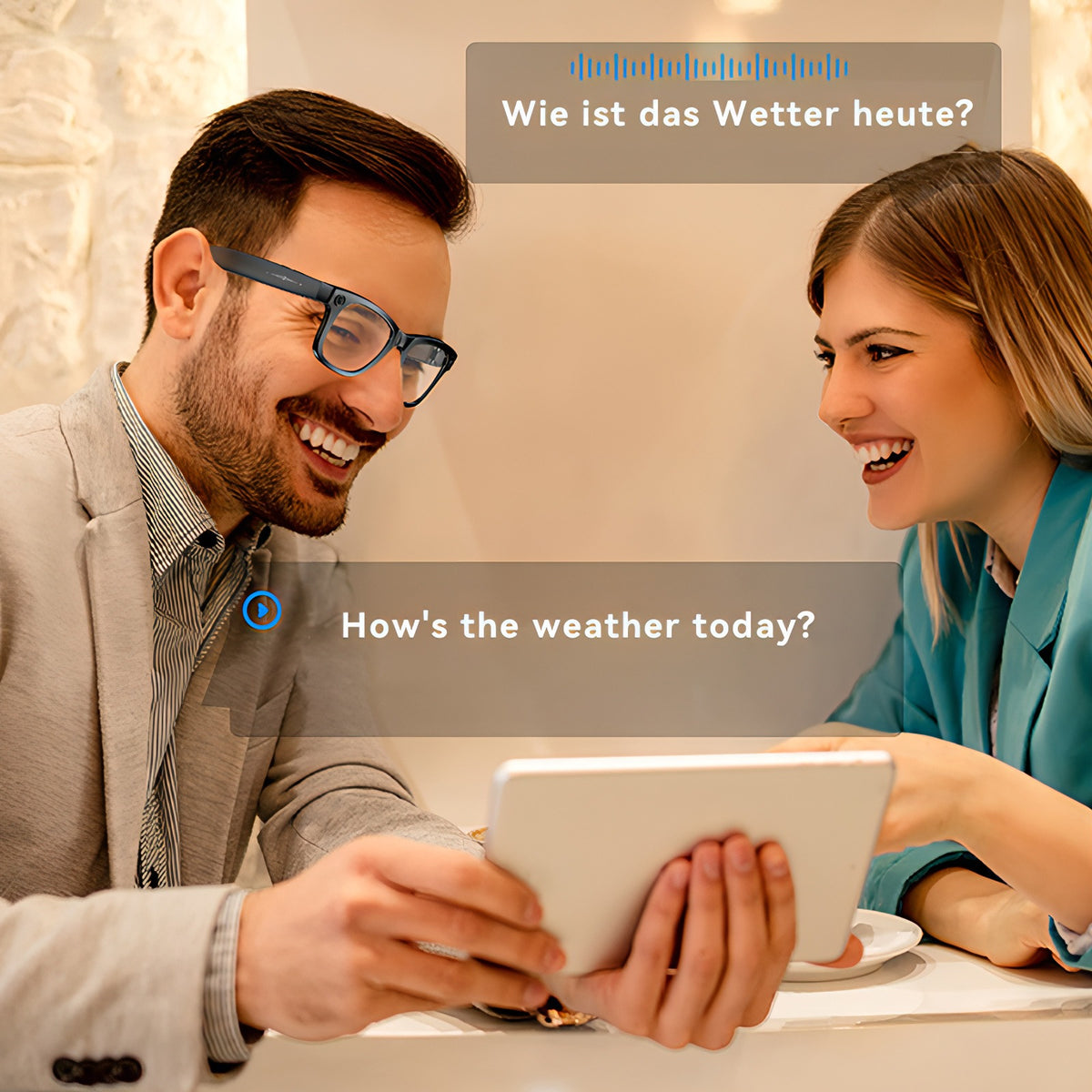 Fenzora Smart Glasses real-time multilingual translation