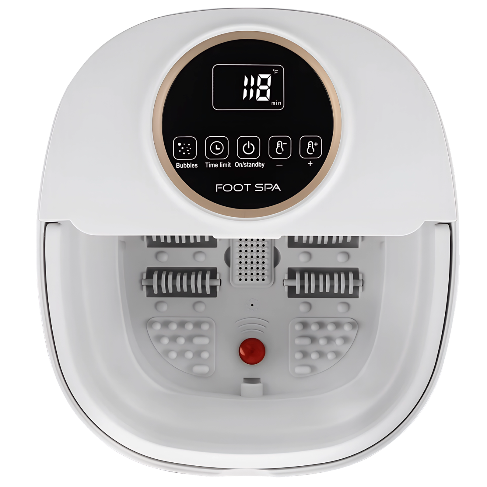 White FotixBath Foot Bath with digital display on a white background
