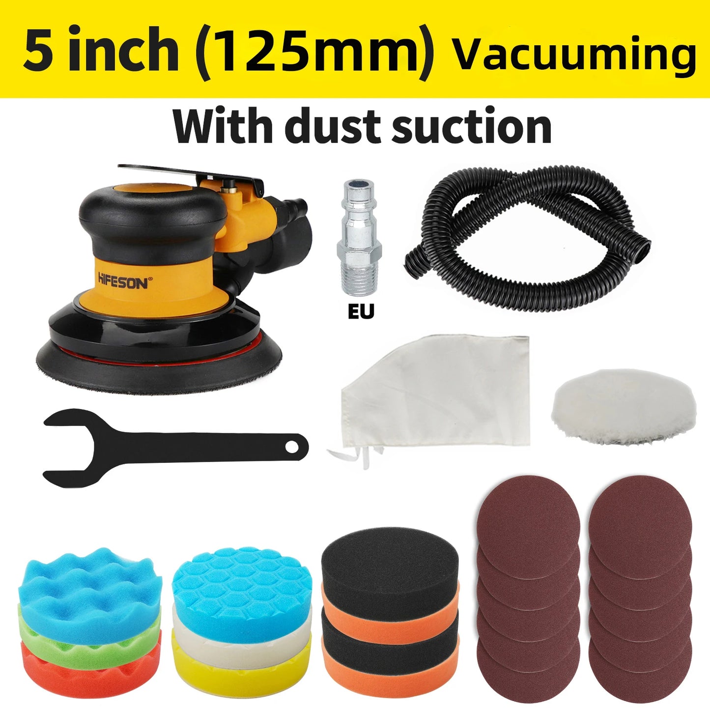 Glissedi Palm Sander 5 inch with vacuum 