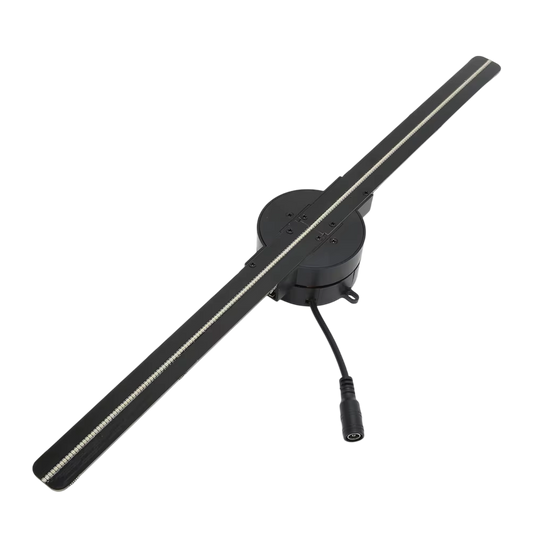 Black Holovoxy 3D Hologram with a long boom arm on a white background