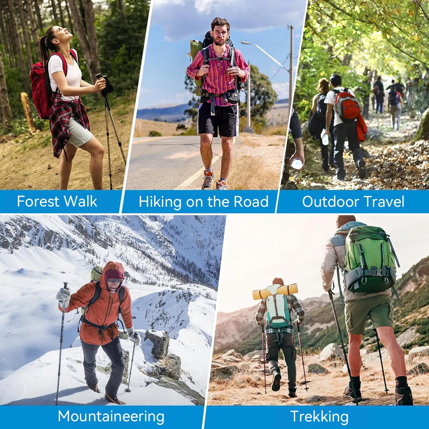 Ironis Hiking Pole Outdoor Scenarios