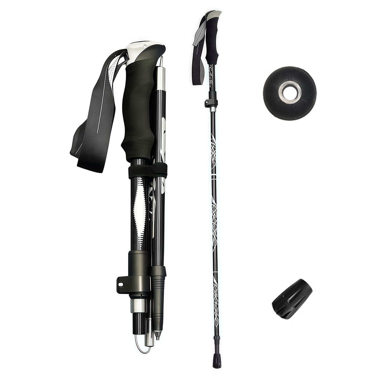 Ironis Hiking Pole - Black Single