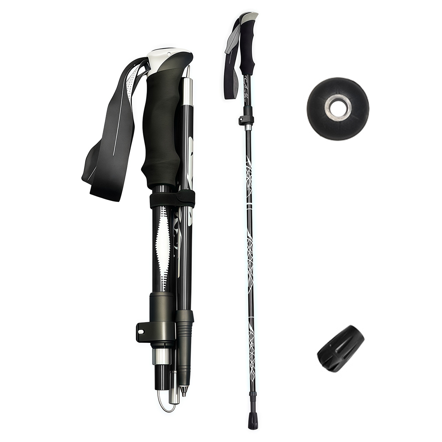 Ironis Hiking Pole - Black Single