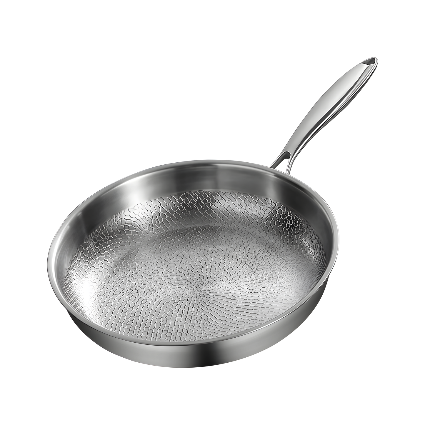 Ironis Titanium Hammered Pan with textured surface on a white background