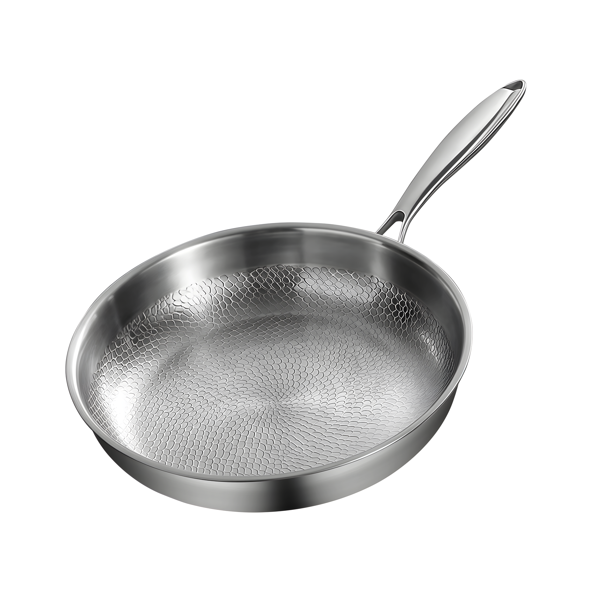 Ironis Titanium Hammered Pan with textured surface on a white background