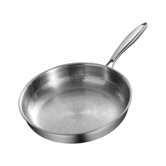 Ironis Titanium Hammered Pan with textured surface on a white background